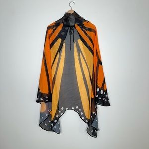 Monarch Butterfly Sheer Cover Up Costume Beach Swim